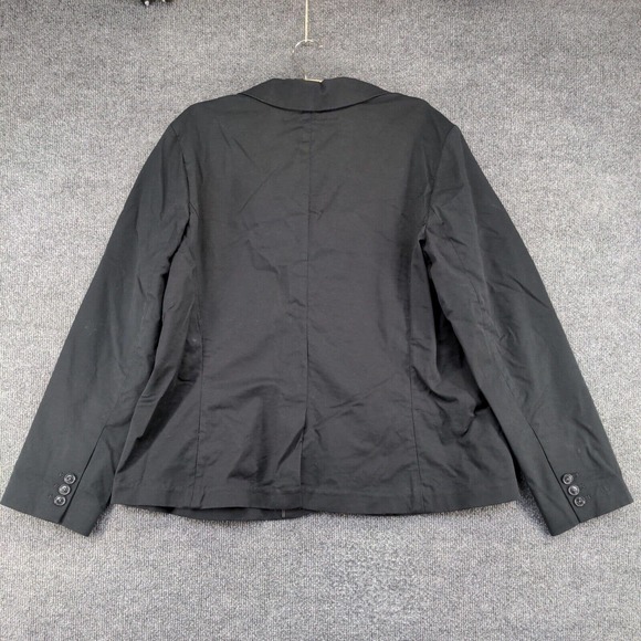 Eddie Bauer Women's Blazer Jacket Black 20 2 Button Long Sleeve Lined Career - Picture 5 of 14